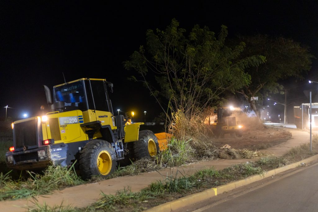 Trabalho também contempla a limpeza de áreas junto à via. Foto - Ednilson Aguiar